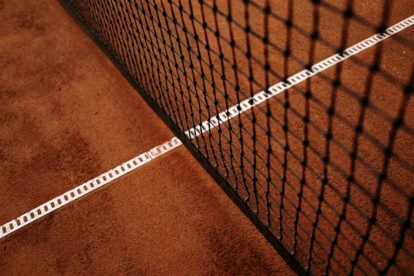 tennis baseline rally action